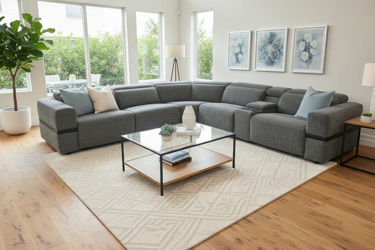 Lisbon Modern Motion Reclining Sectional - Image 3