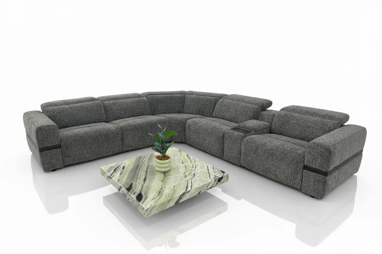Lisbon Modern Motion Reclining Sectional - Image 4