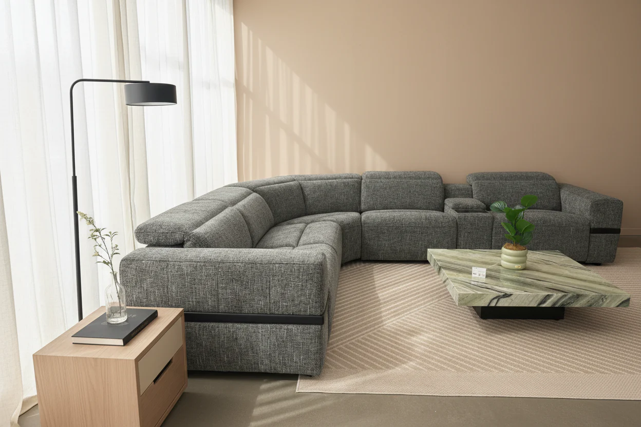 Lisbon Modern Motion Reclining Sectional - Image 6