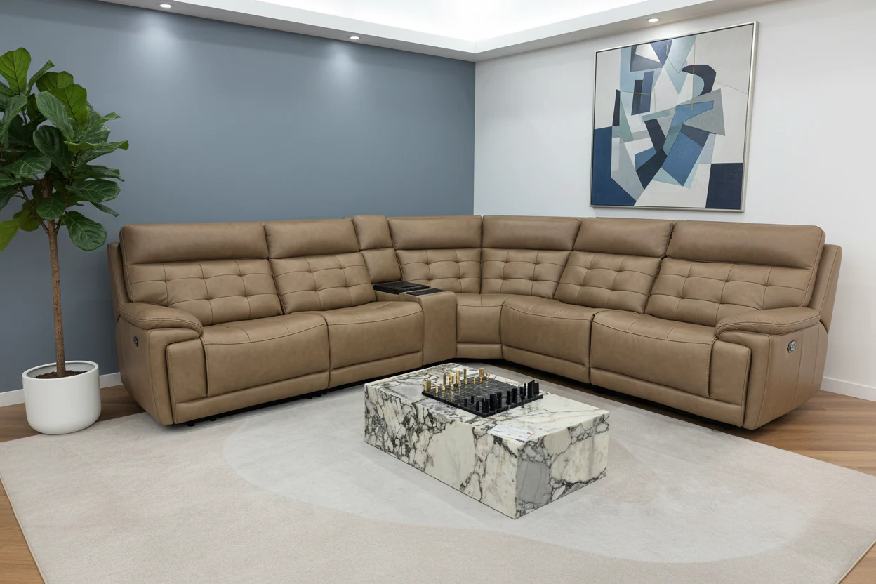 Barcelona Modern Motion Reclining Sectional - Image 5
