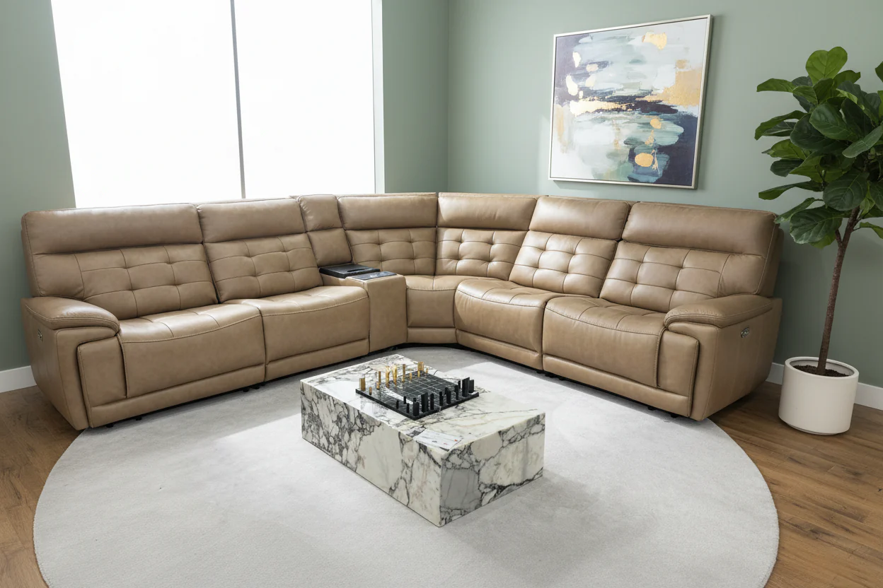 Barcelona Modern Motion Reclining Sectional - Image 8