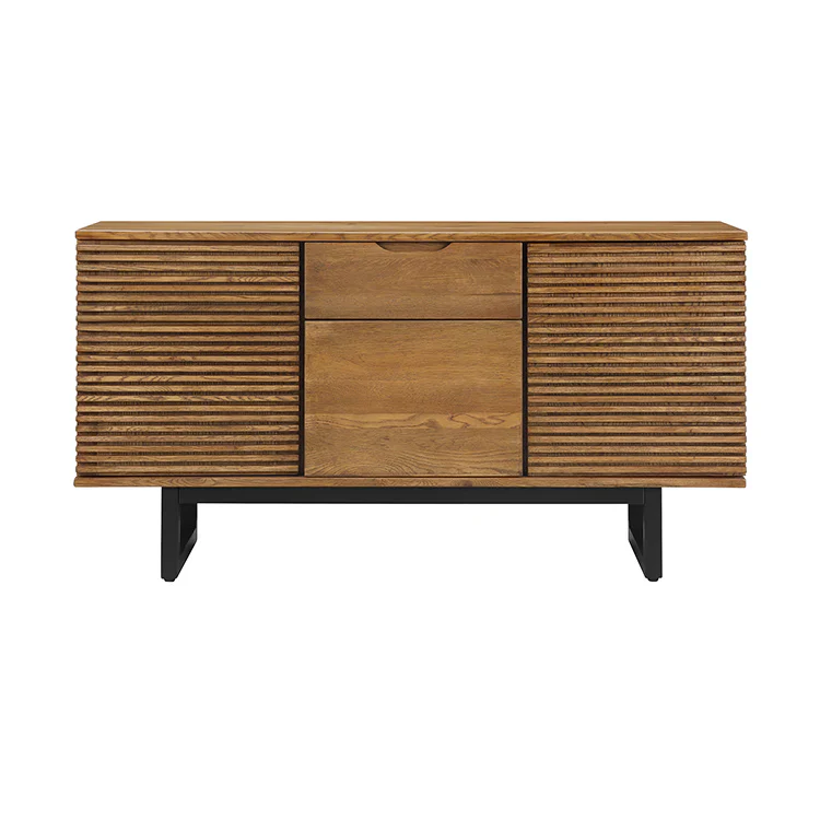 Aldo Ribbed Wood Sideboard - Image 3