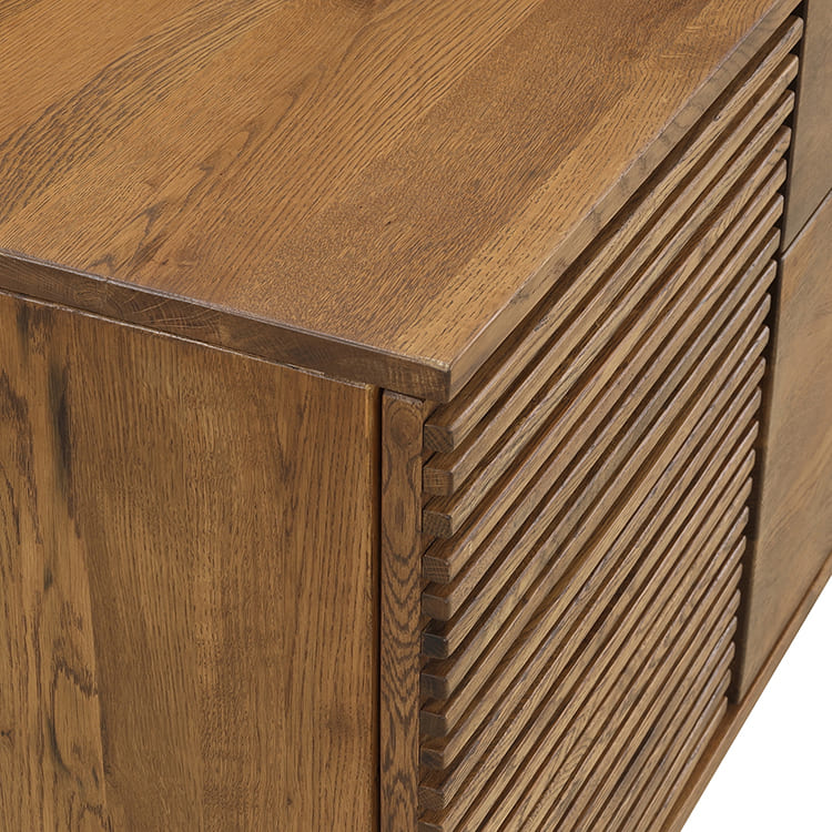 Aldo Ribbed Wood Sideboard - Image 6