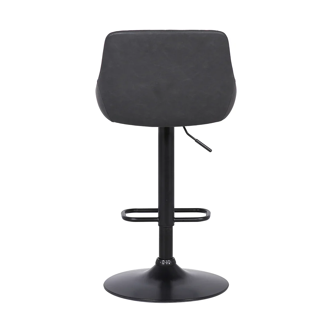 Anibal Quilted Adjustable Swivel Bar Stool - Image 5