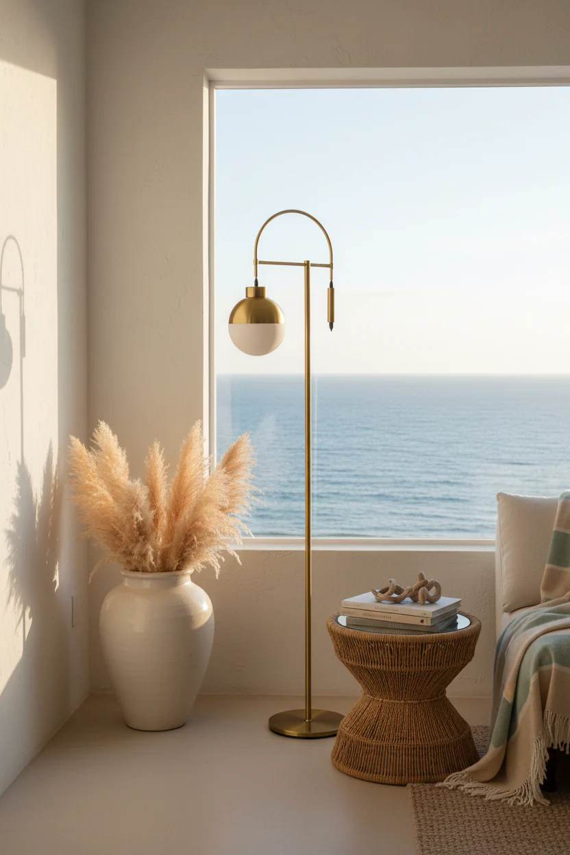 Arcadia Brass Arc Floor Lamp - Image 10