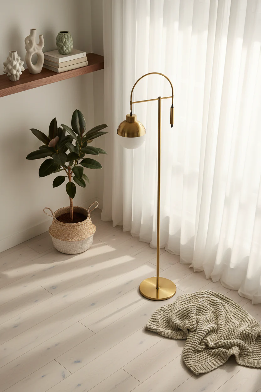 Arcadia Brass Arc Floor Lamp - Image 12