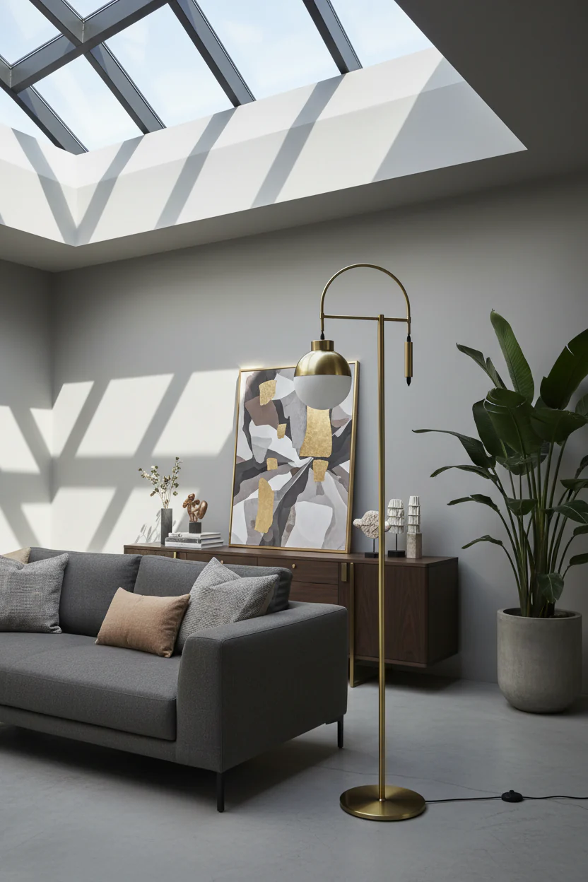 Arcadia Brass Arc Floor Lamp - Image 13