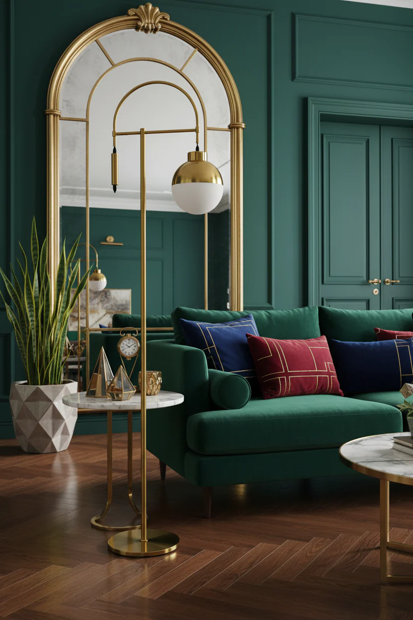 Arcadia Brass Arc Floor Lamp - Image 3