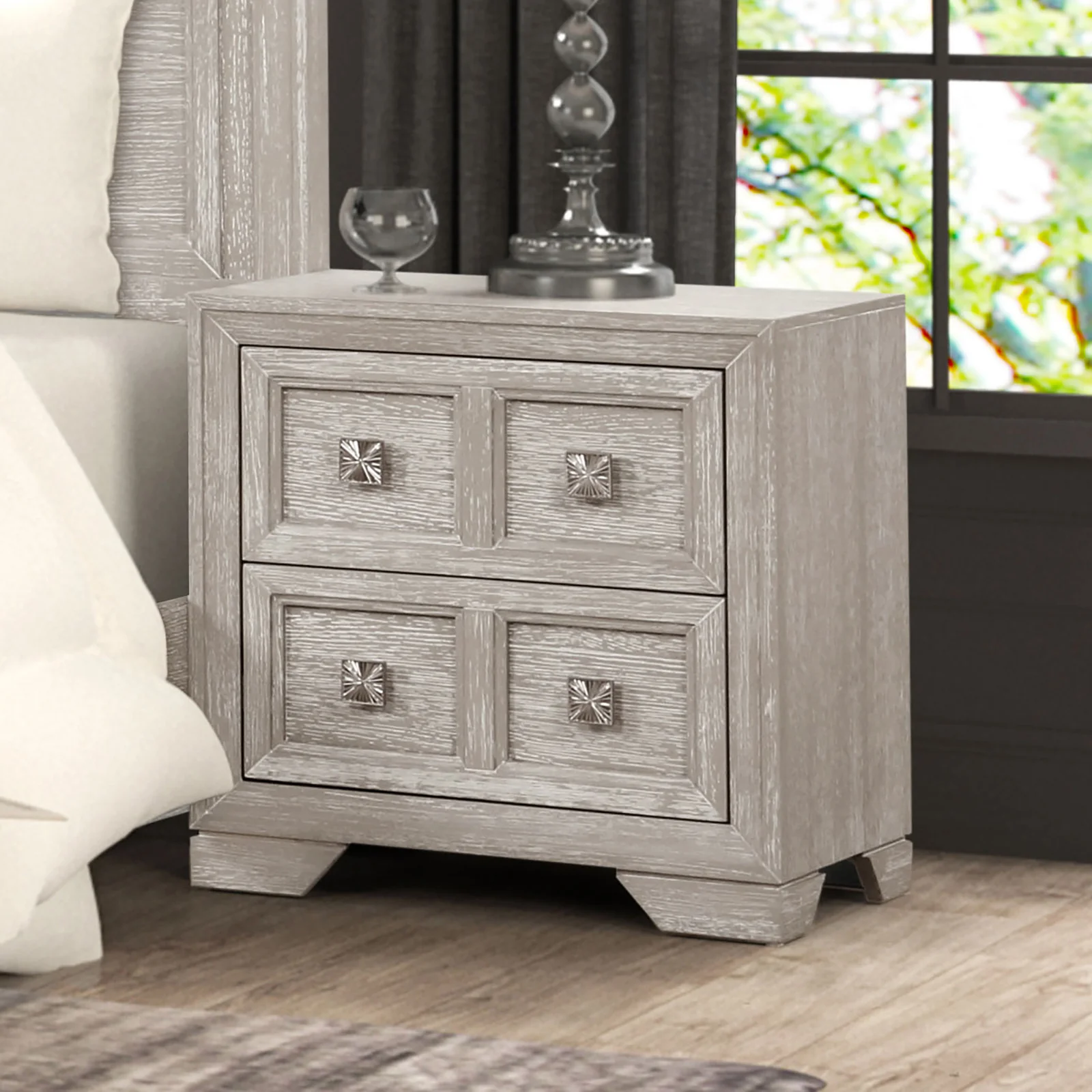 Argenthart Traditional Nightstand - Image 2