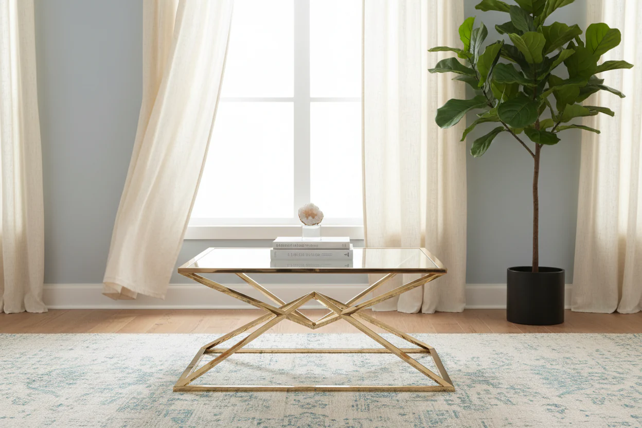 Aria Modern Geometric Coffee Table - Image 6