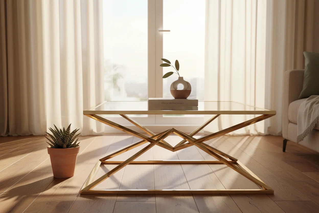 Aria Modern Geometric Coffee Table - Image 7