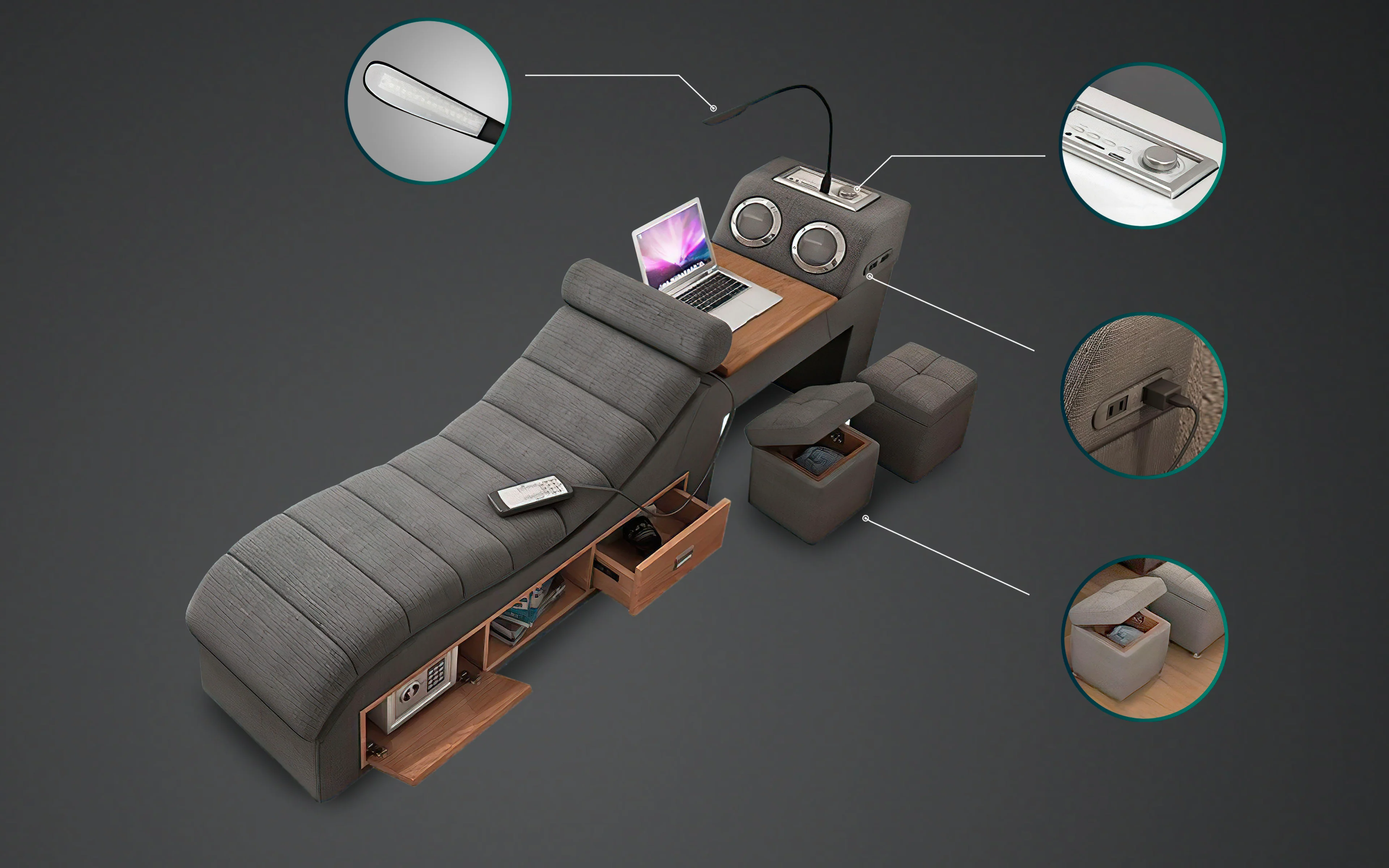 Ariana Multifunctional Smart Bed - Image 12