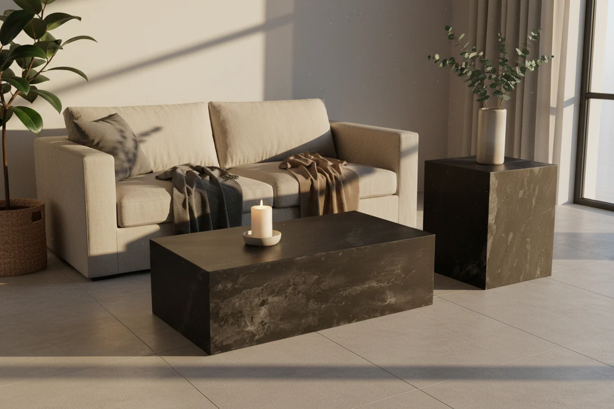 Ark Marble Coffee Table / End Table - Image 4