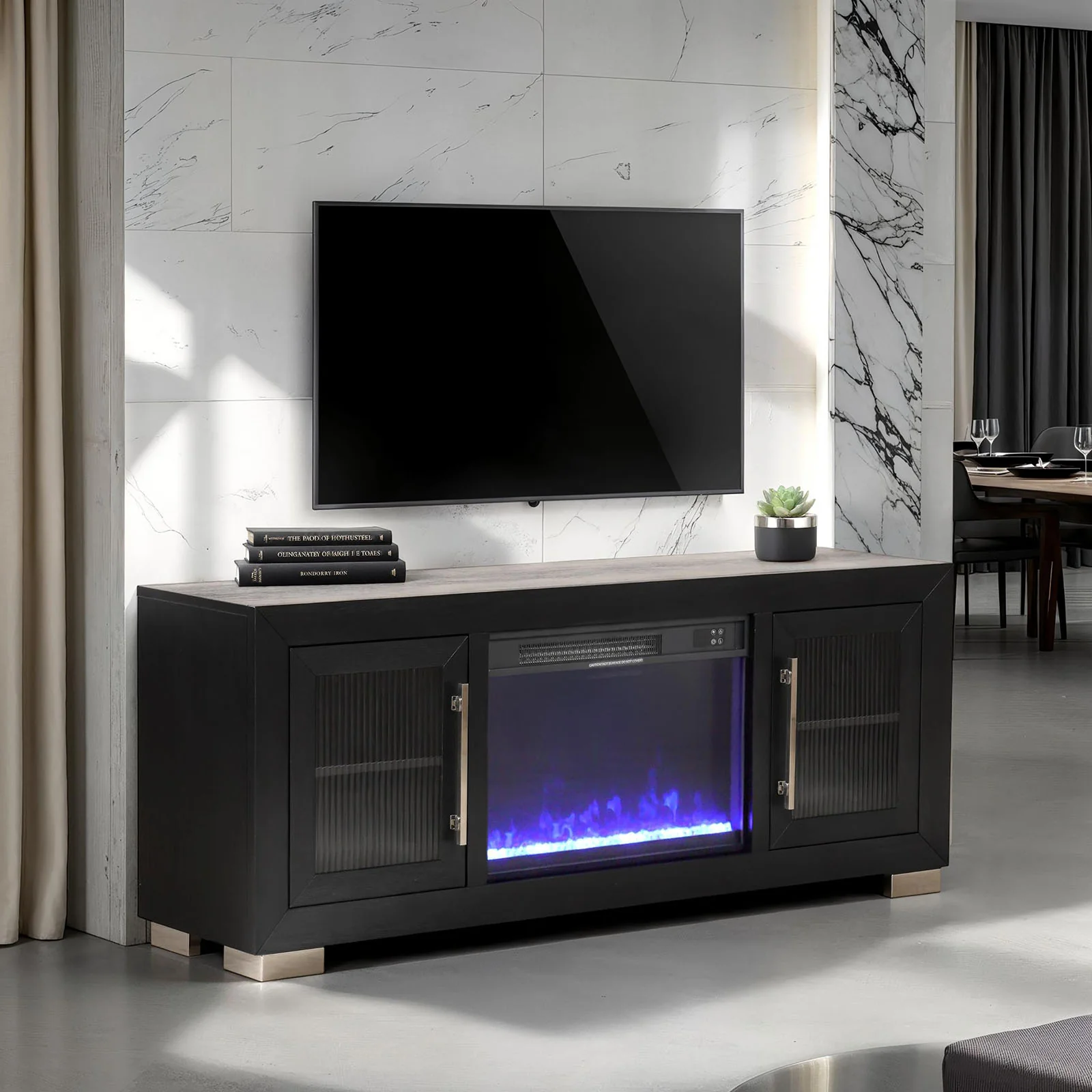 Ashbourne TV Stand w/ Fireplace - Image 3