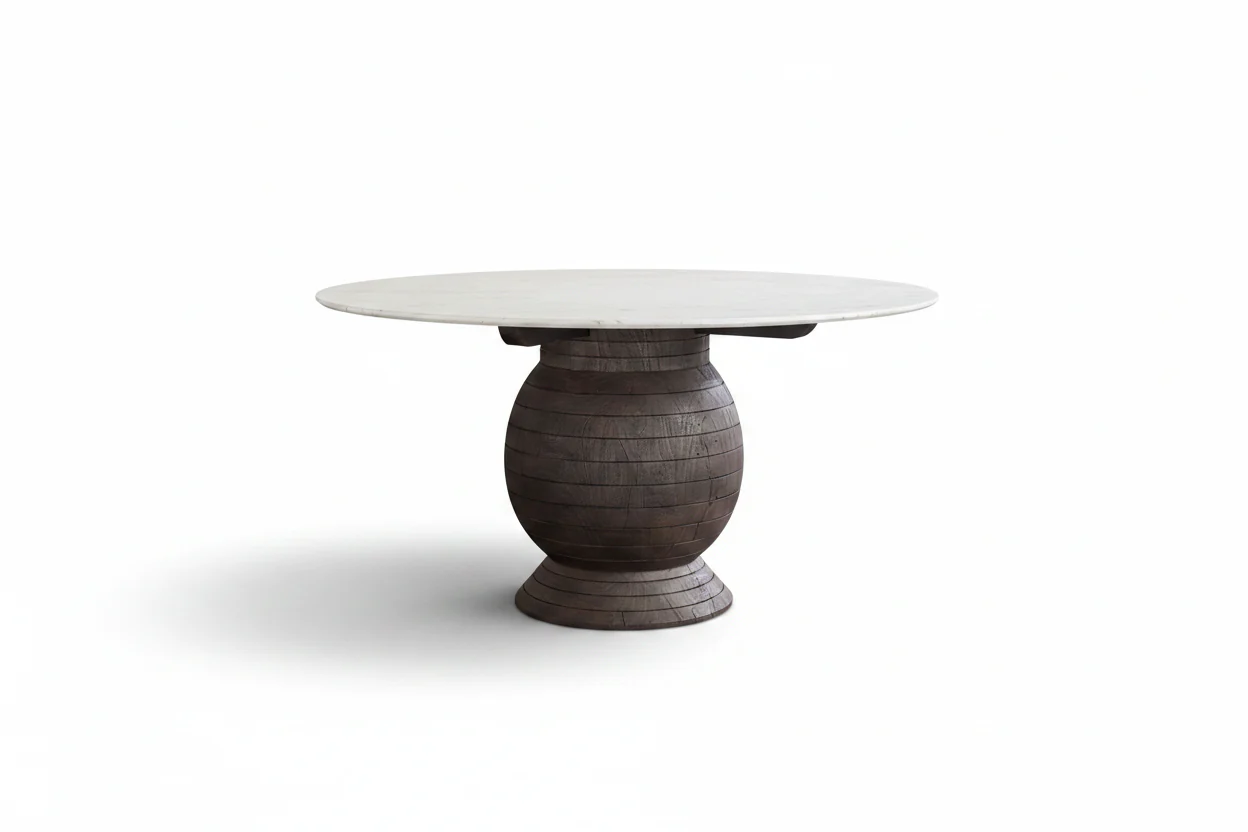 Ashe Round Marble Dining Table