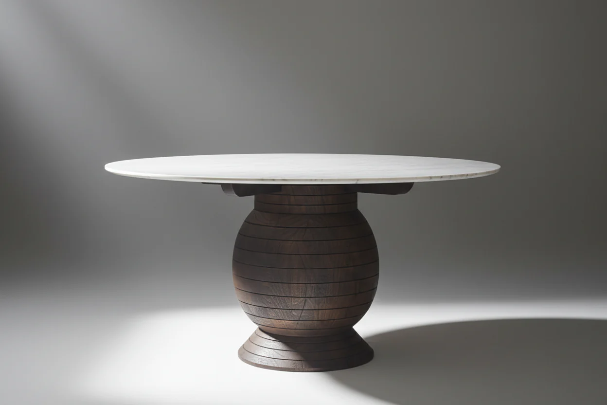 Ashe Round Marble Dining Table - Image 2
