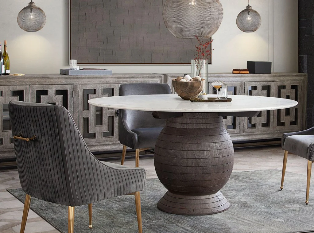 Ashe Round Marble Dining Table - Image 3