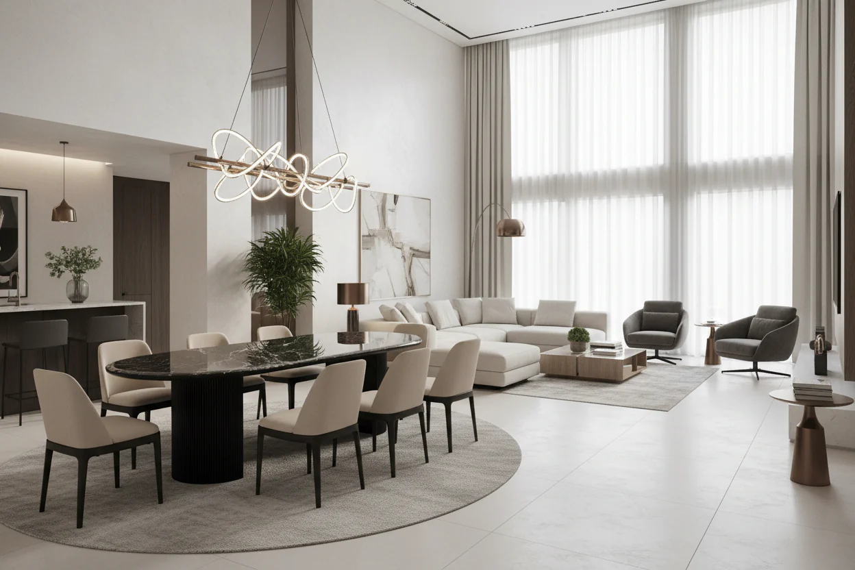 Athena Curve Dining Table - Image 3