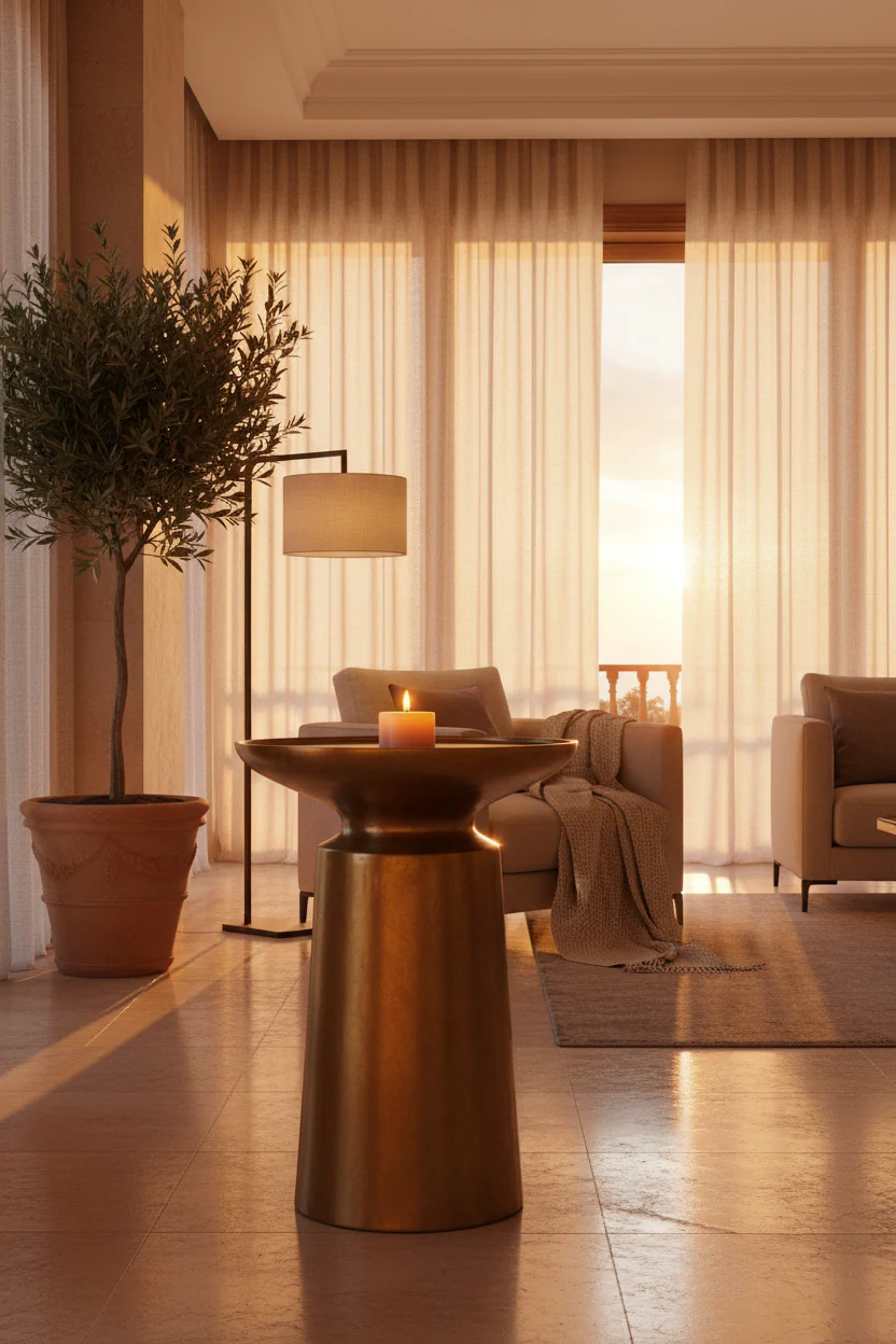 Aura Brass Accent Table - Image 3