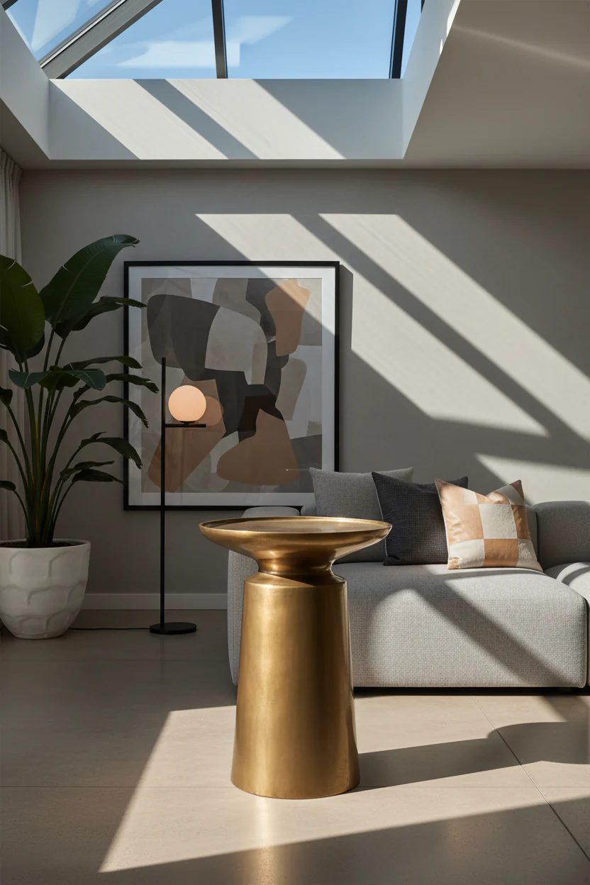 Aura Brass Accent Table - Image 4