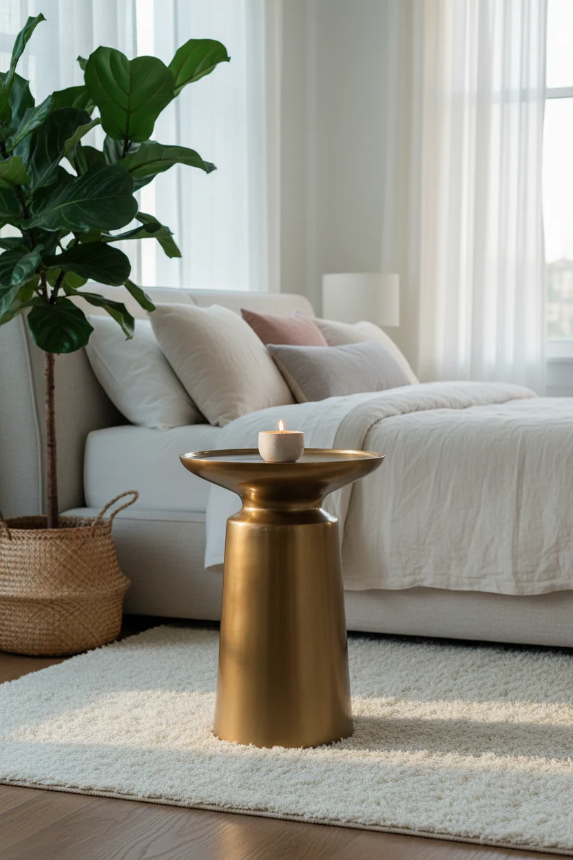 Aura Brass Accent Table - Image 6