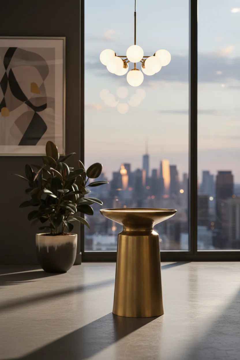 Aura Brass Accent Table - Image 8