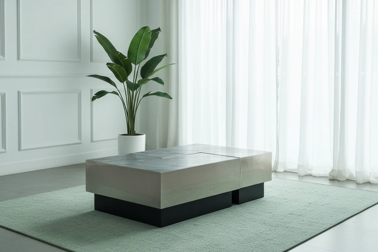 Aurelia Sintered Stone Rectangle Coffee Table - Image 2