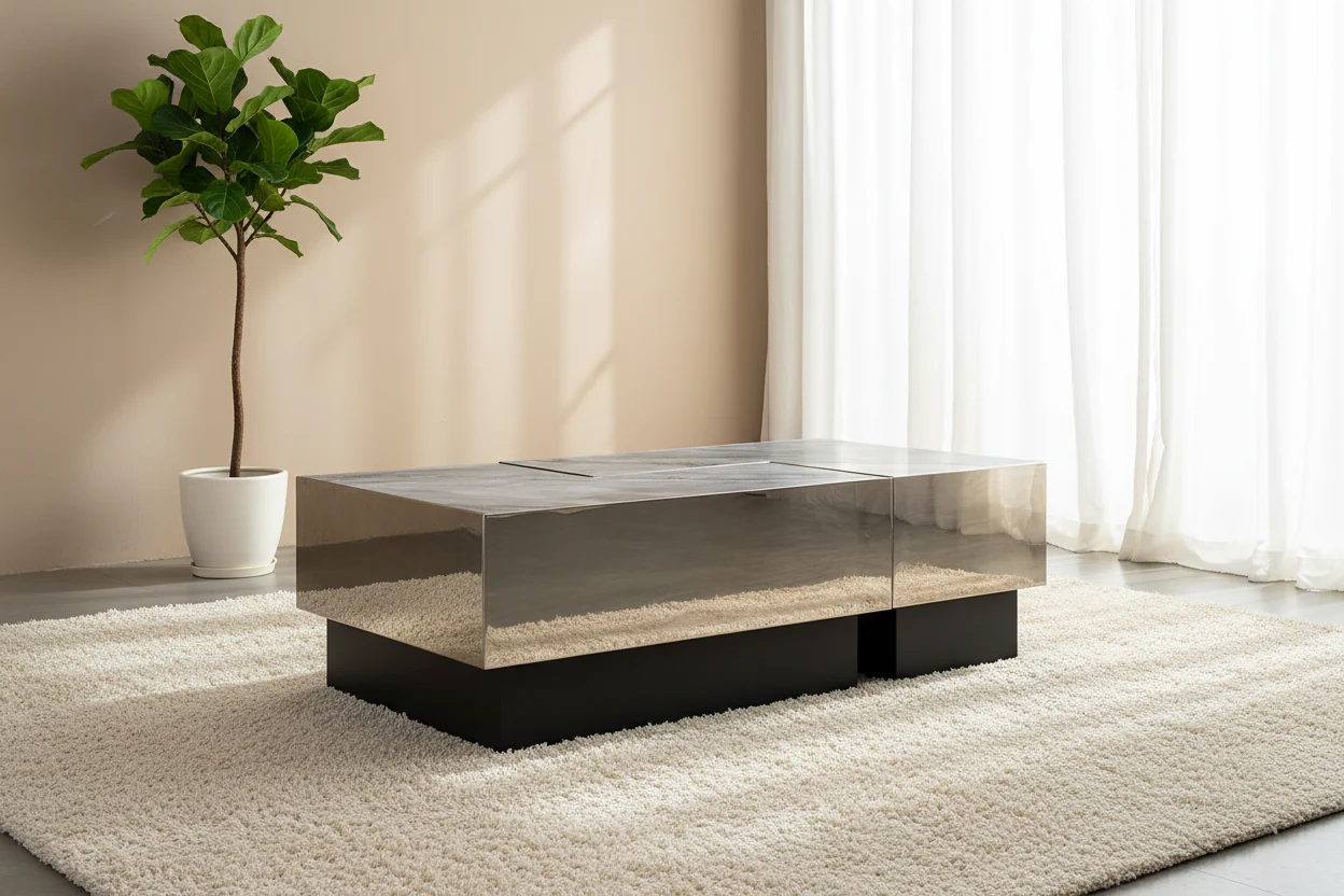 Aurelia Sintered Stone Rectangle Coffee Table - Image 7