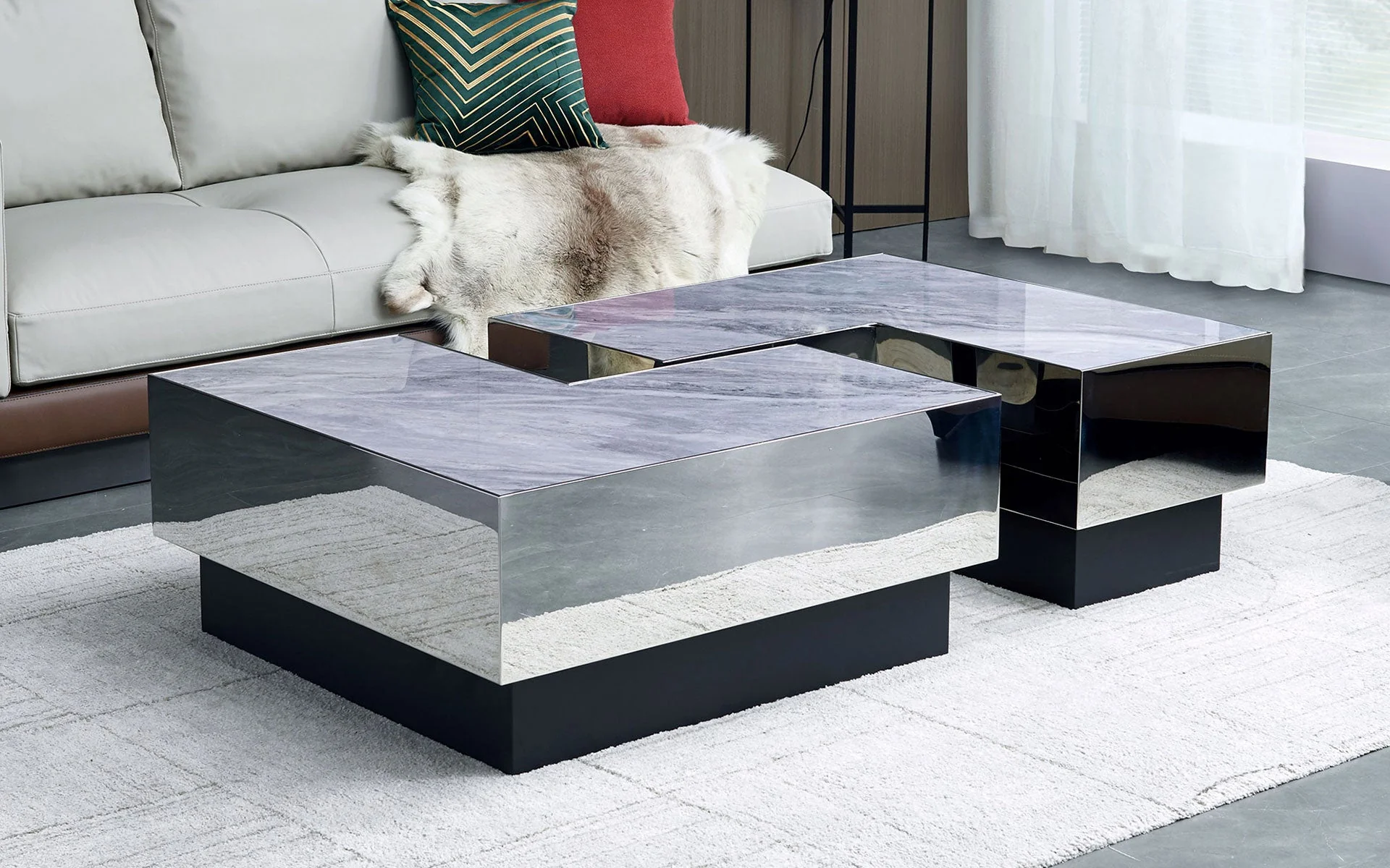 Aurelia Sintered Stone Rectangle Coffee Table - Image 8