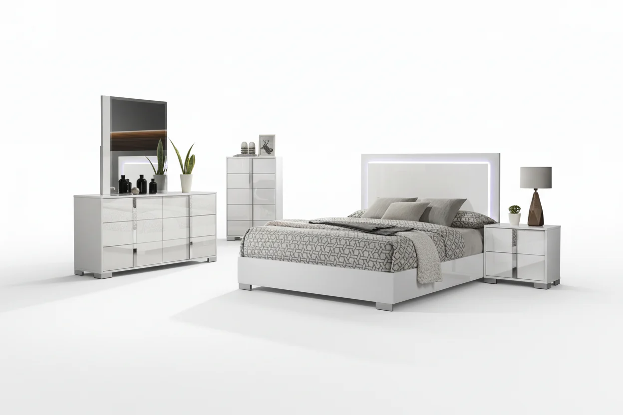 Aurora LED Panel Bed Set