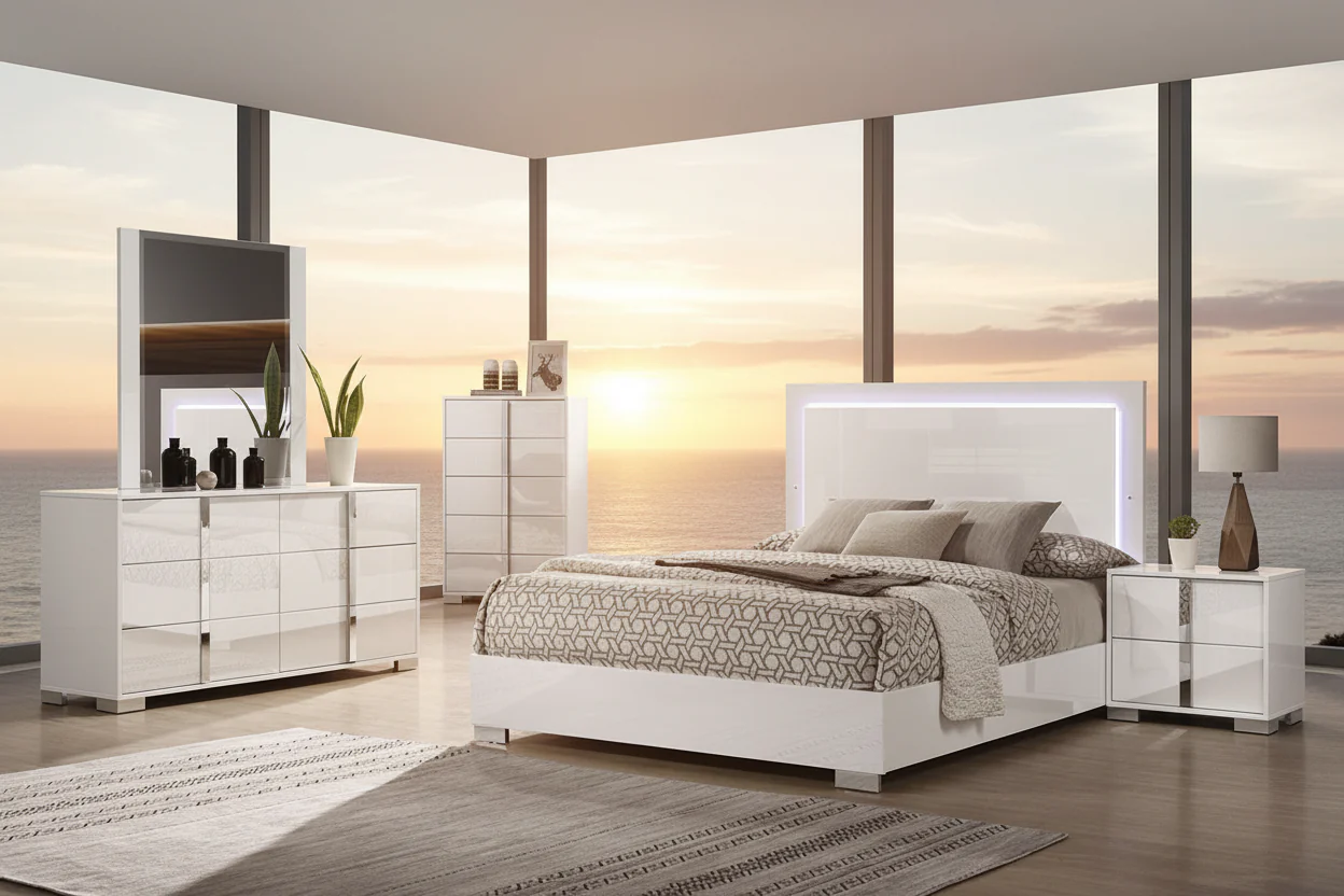 Aurora LED Panel Bed Set - Image 2