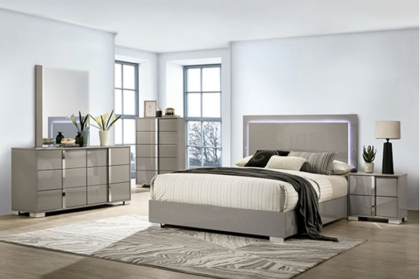 Aurora LED Panel Bed Set - Image 3