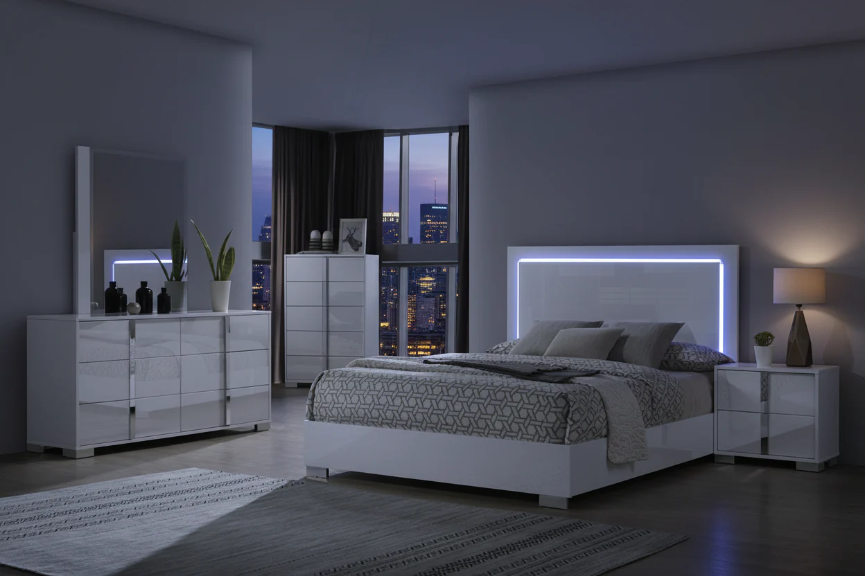 Aurora LED Panel Bed Set - Image 4