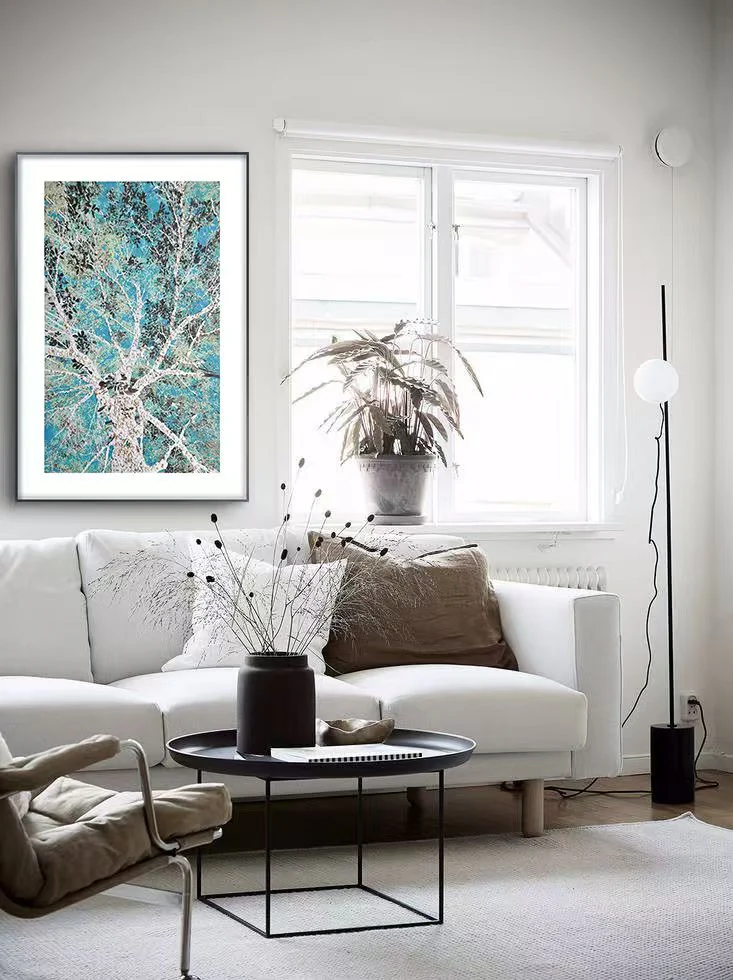 Azure Canopy: Abstract Nature Art