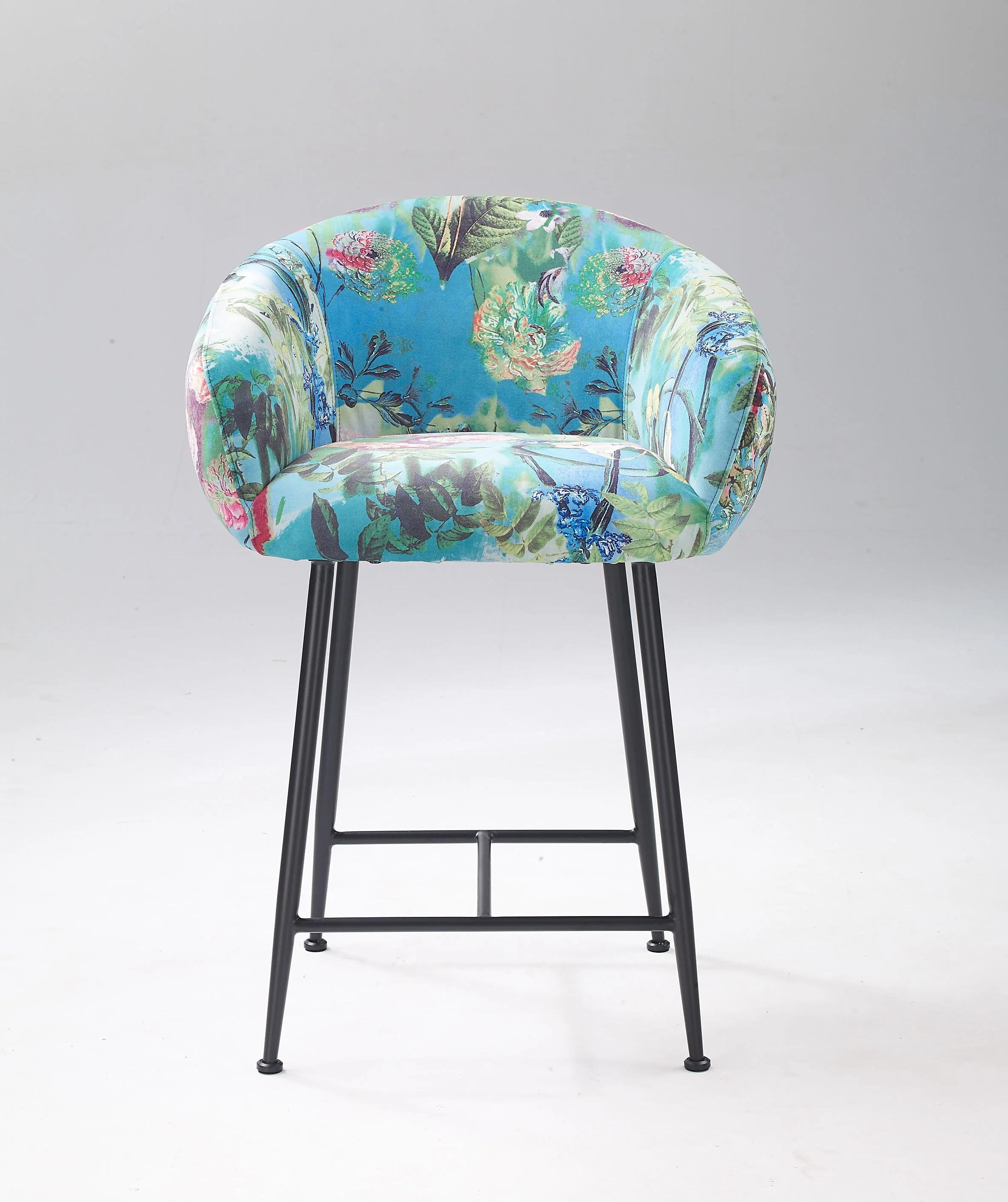Tropical Bloom Upholstered Barstool - Image 3