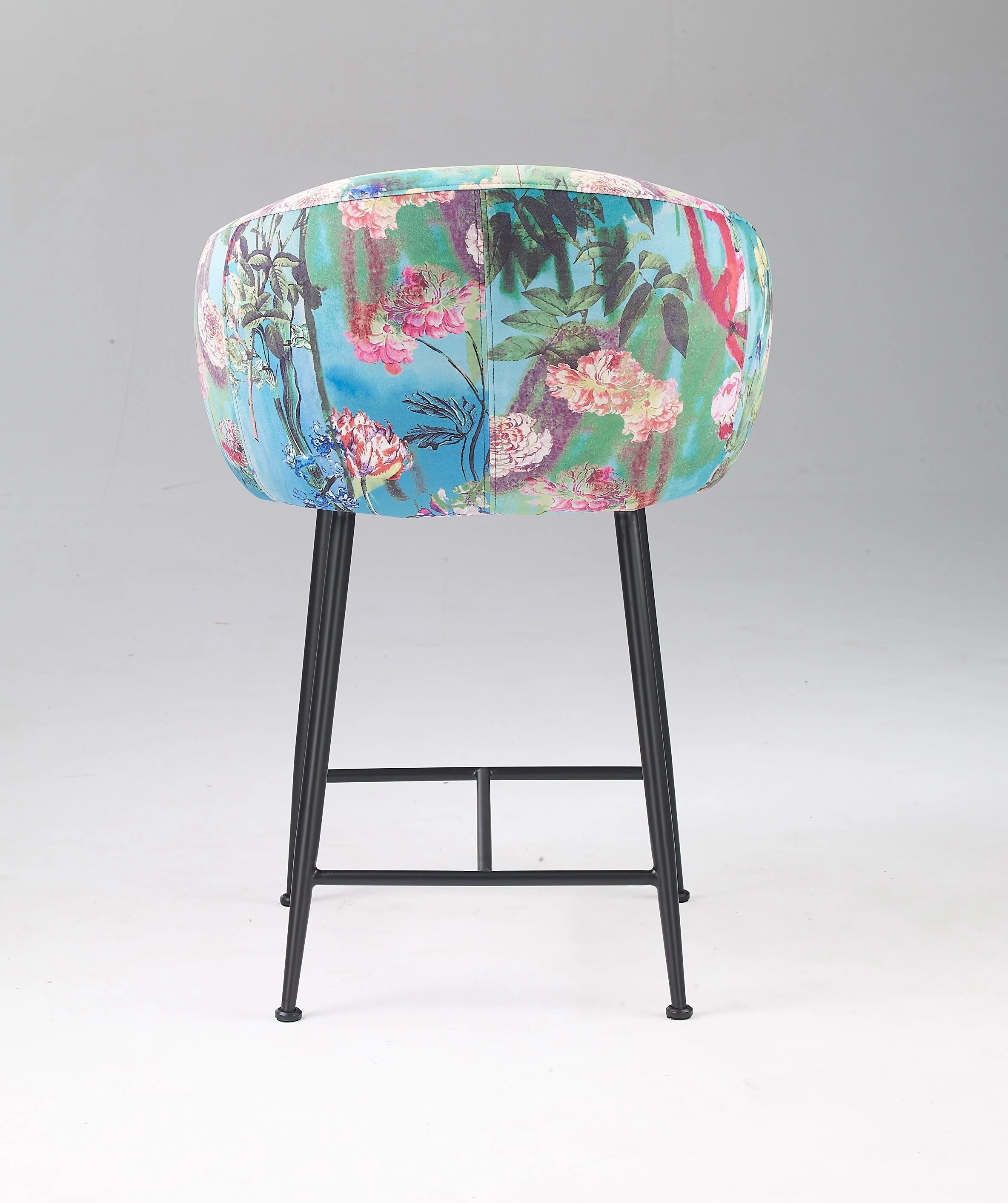 Tropical Bloom Upholstered Barstool - Image 5