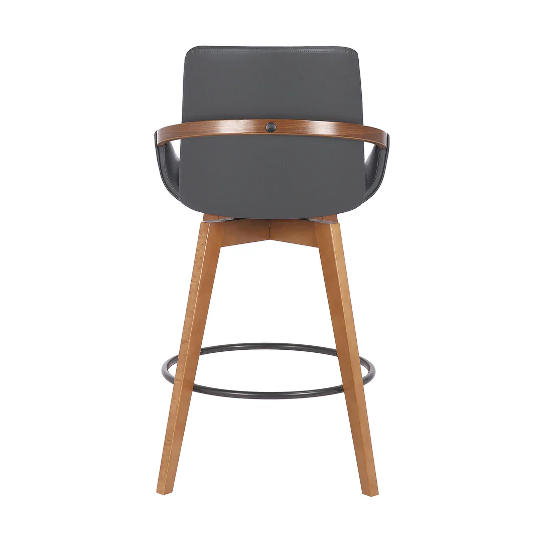 Baylor Mid-Century Modern Swivel Bar Stool - Image 10