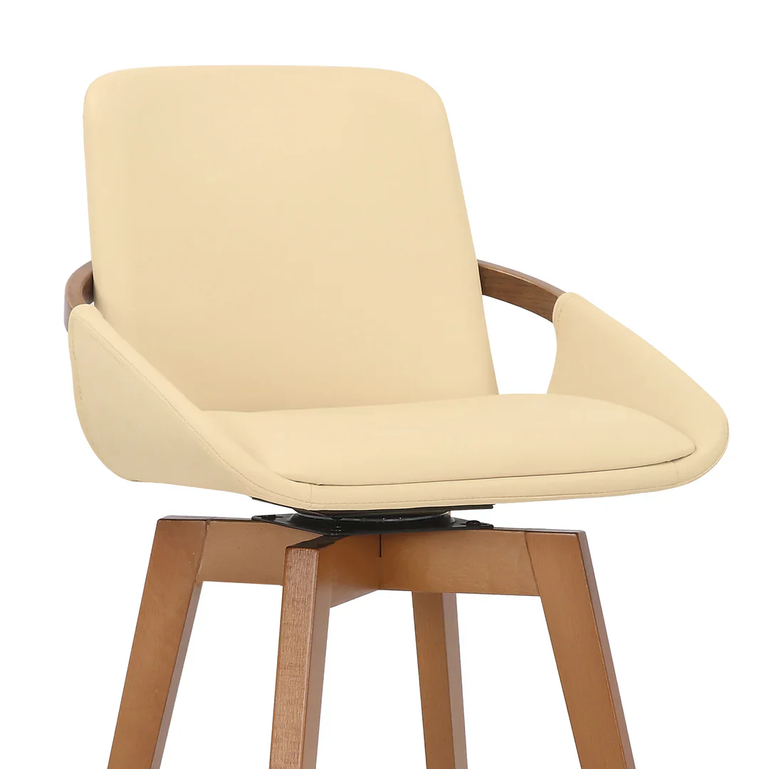 Baylor Mid-Century Modern Swivel Bar Stool - Image 11