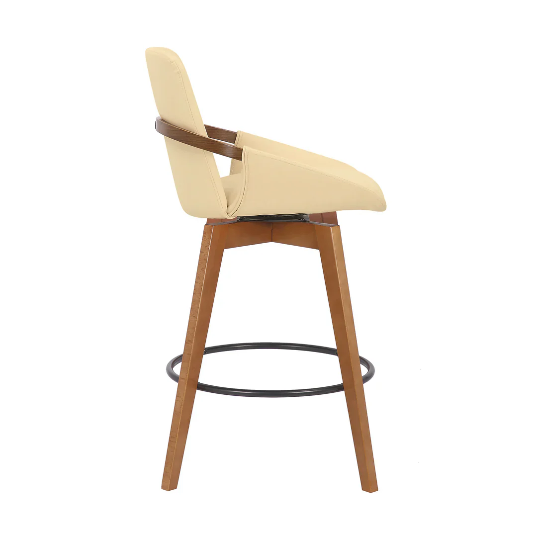 Baylor Mid-Century Modern Swivel Bar Stool - Image 12
