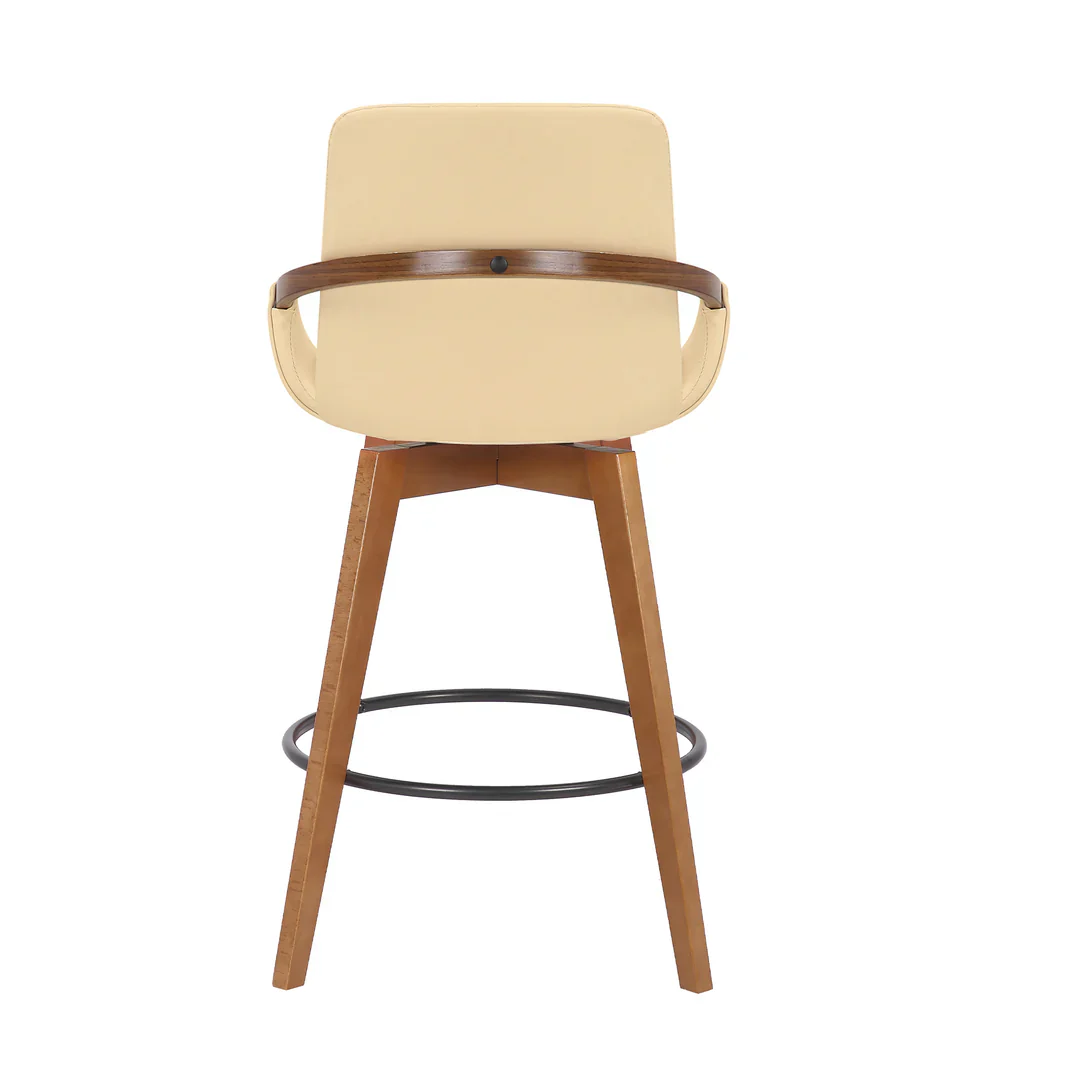 Baylor Mid-Century Modern Swivel Bar Stool - Image 13