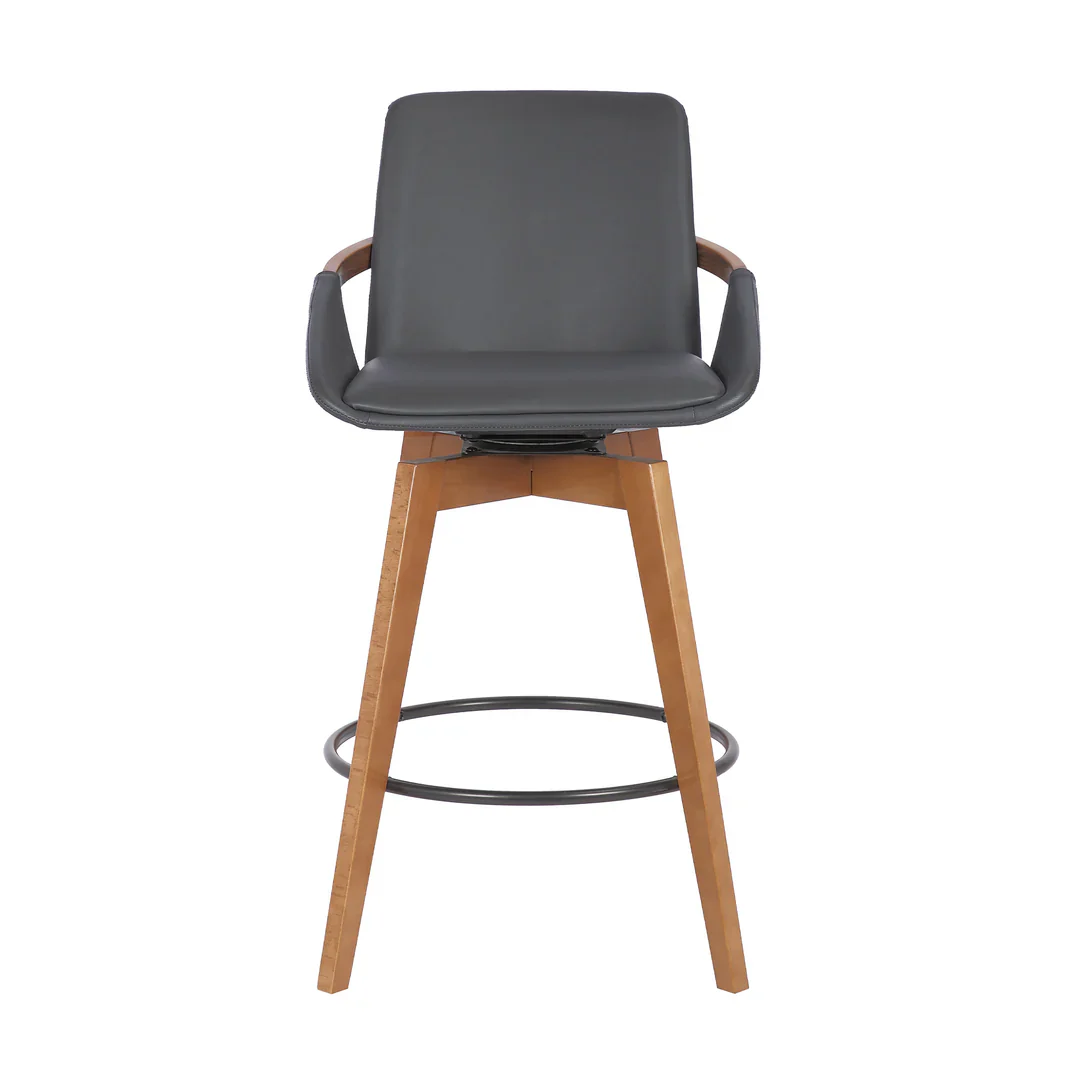 Baylor Mid-Century Modern Swivel Bar Stool - Image 8