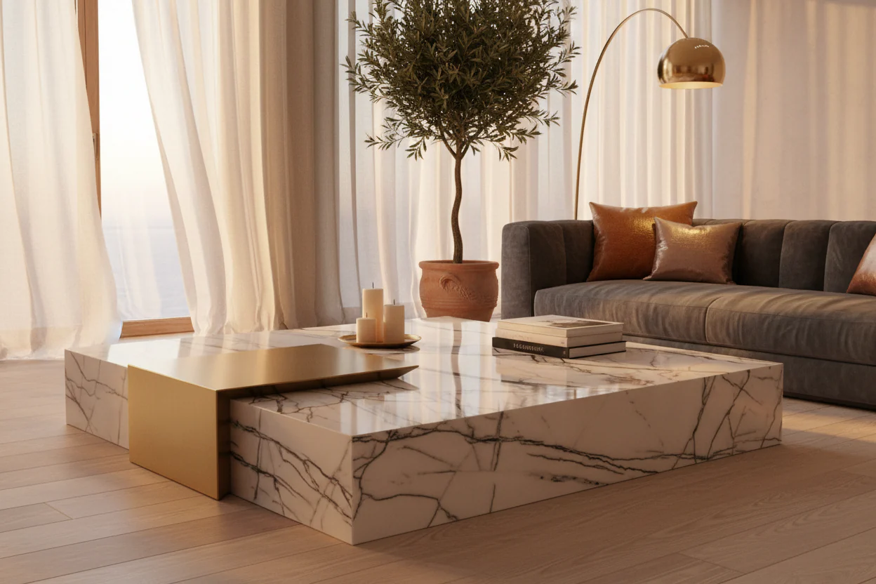 Bianco Vein Coffee Table Set - Image 4