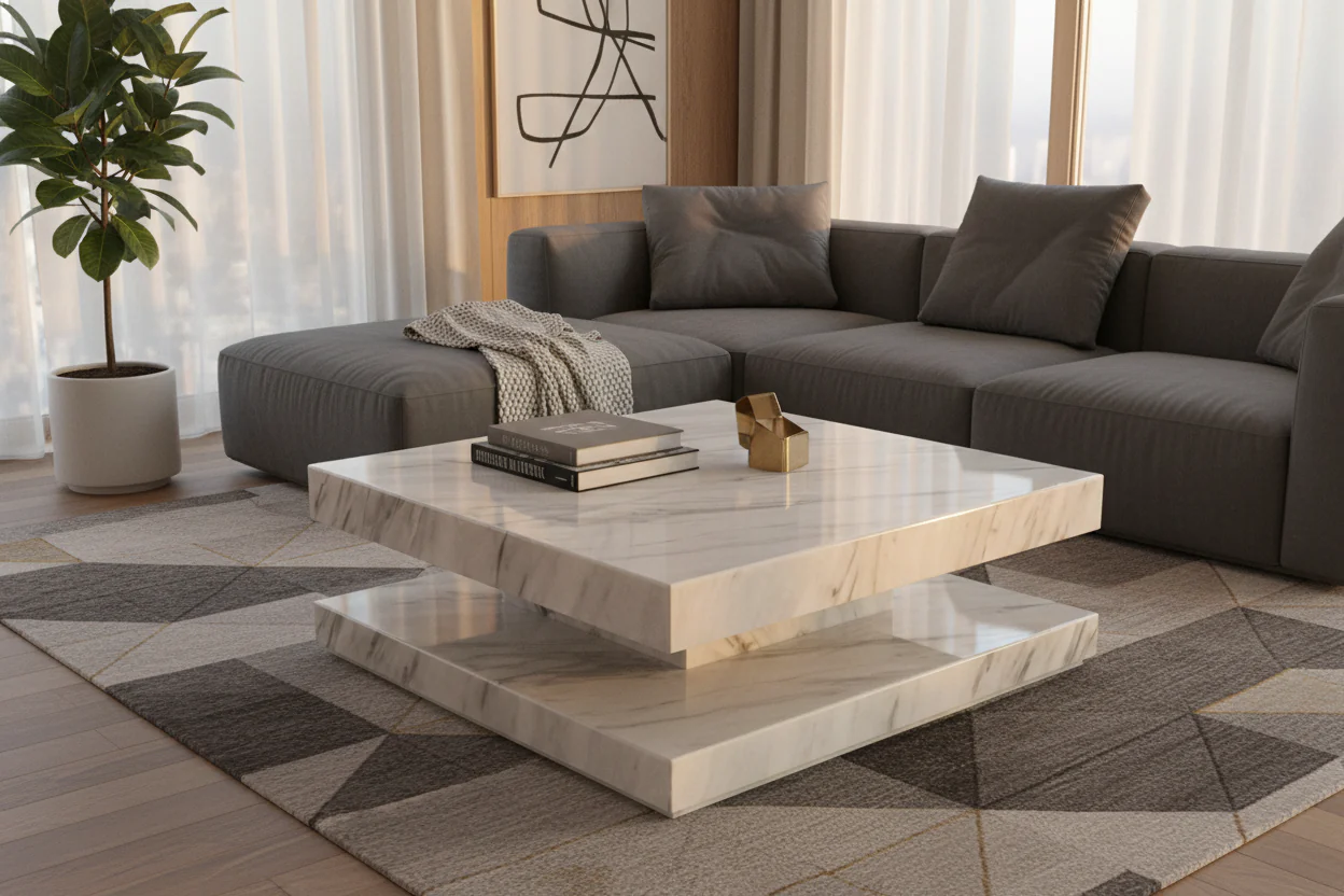 Blocco Marble Coffee Table - Image 7