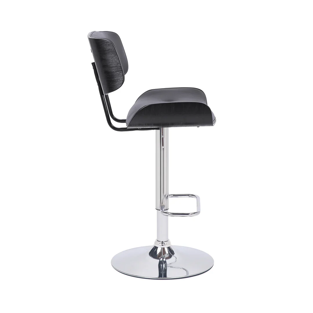 Brooklyn Adjustable Bar Stool with Button-Tufted Backrest - Image 10