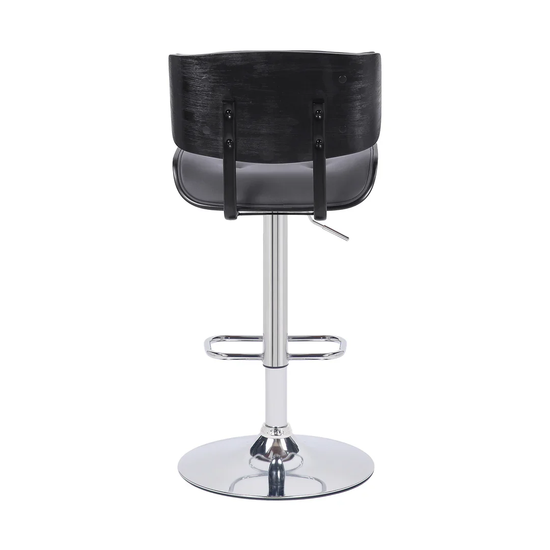 Brooklyn Adjustable Bar Stool with Button-Tufted Backrest - Image 11
