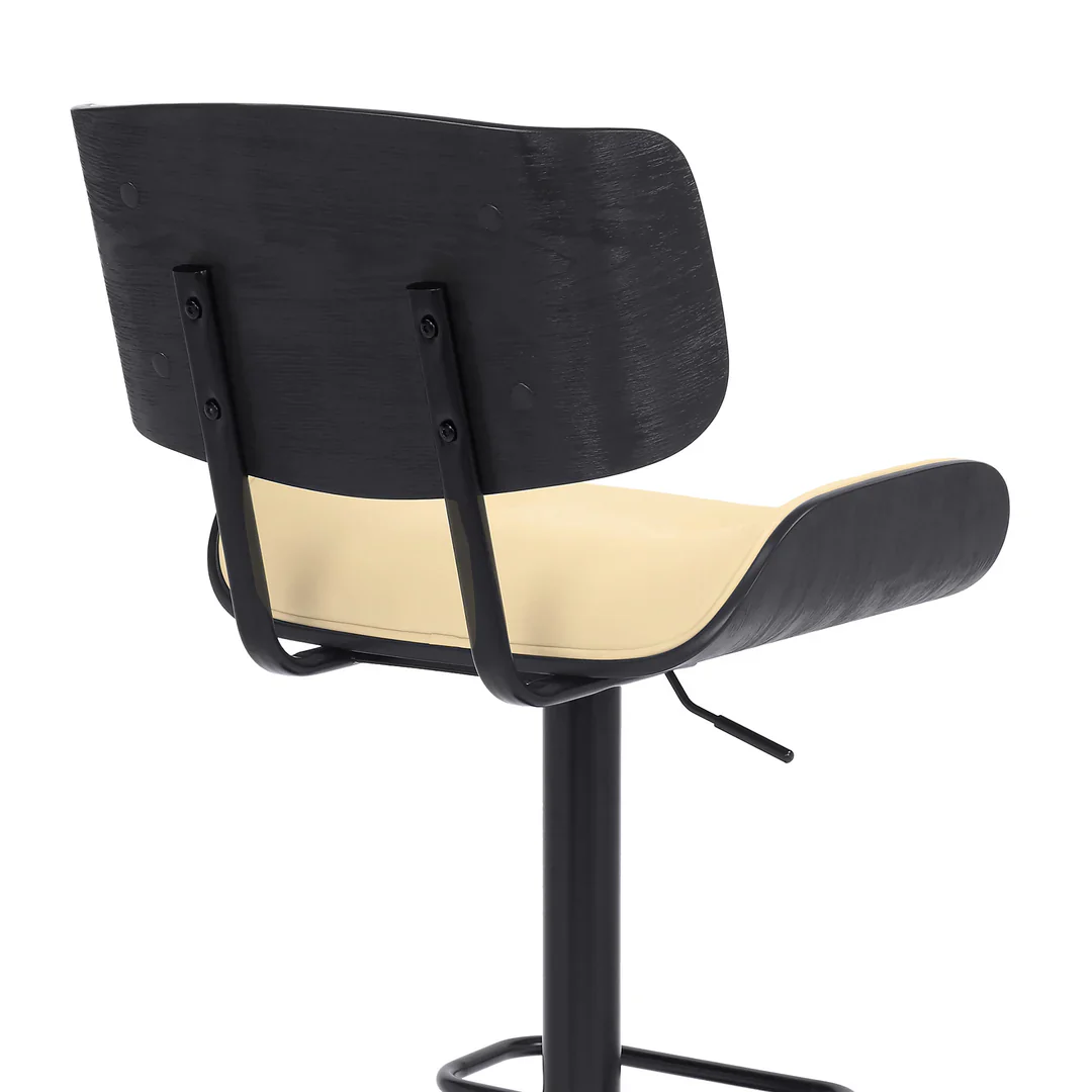 Brooklyn Adjustable Bar Stool with Button-Tufted Backrest - Image 7