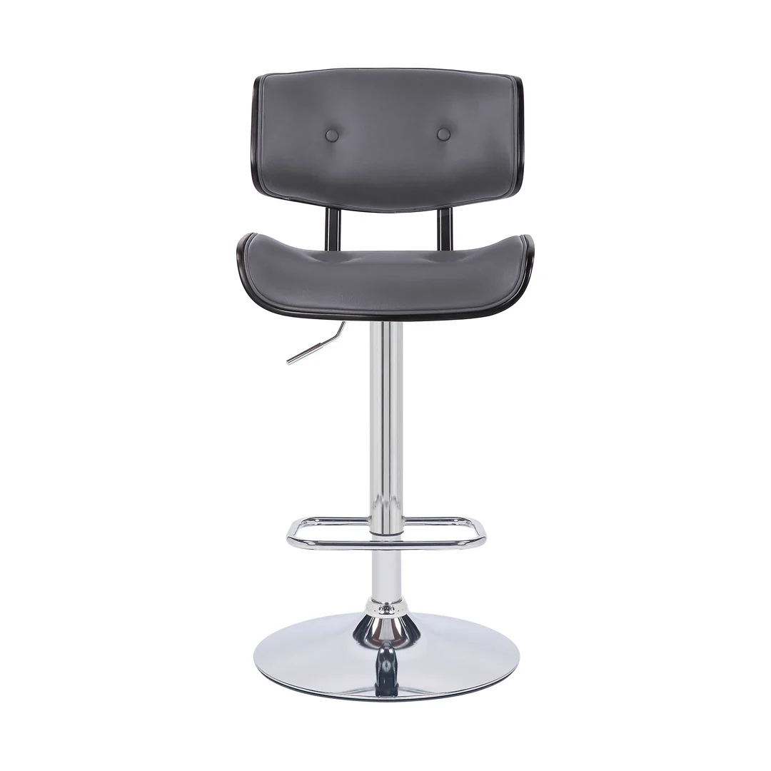 Brooklyn Adjustable Bar Stool with Button-Tufted Backrest - Image 9