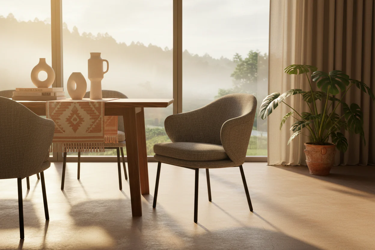 Bucket Upholster Dining Chair - Image 5
