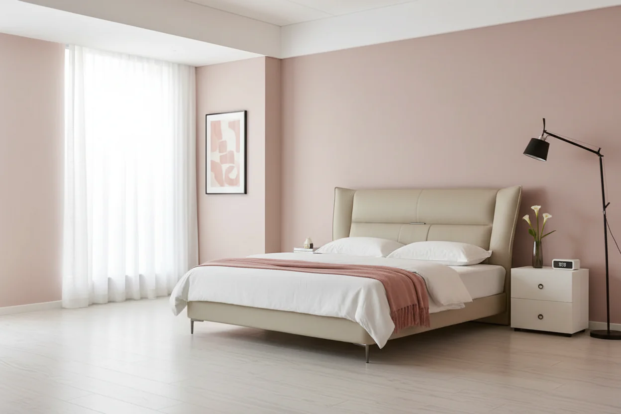 Caitlyn Leather Platform Bed - Image 9
