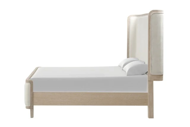 Candra Natural Oak Padded Headboard Bed - Image 11